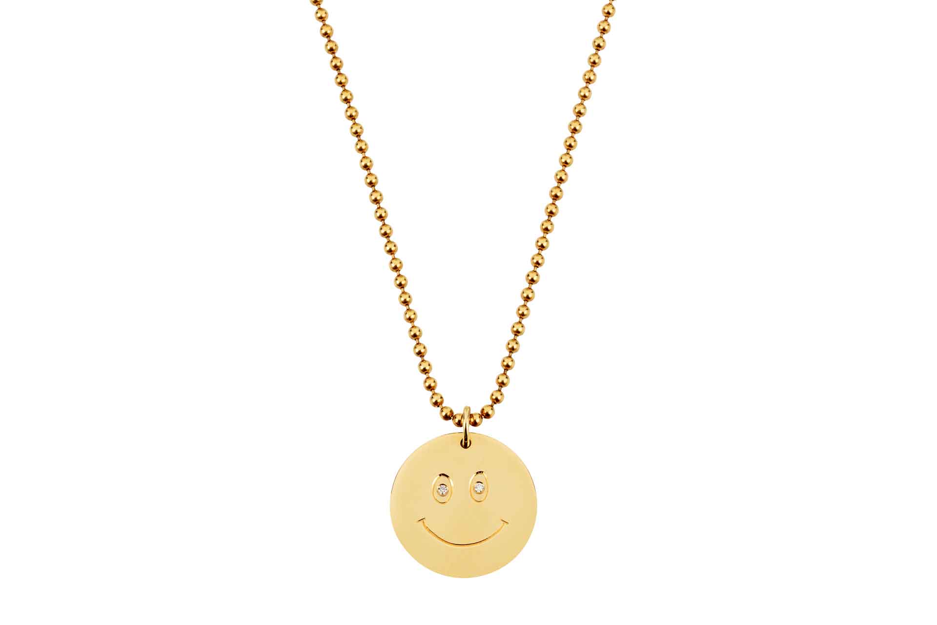 9ct Yellow Gold Smiley With Diamonds Large £1,100