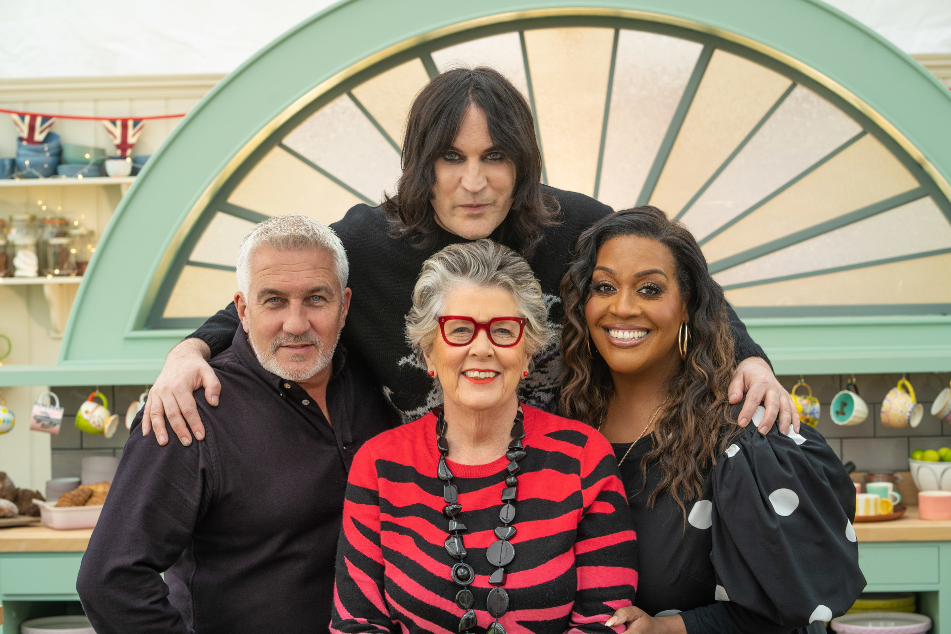 Paul Hollywood, Prue Leith, Noel Fielding and Alison Hammond