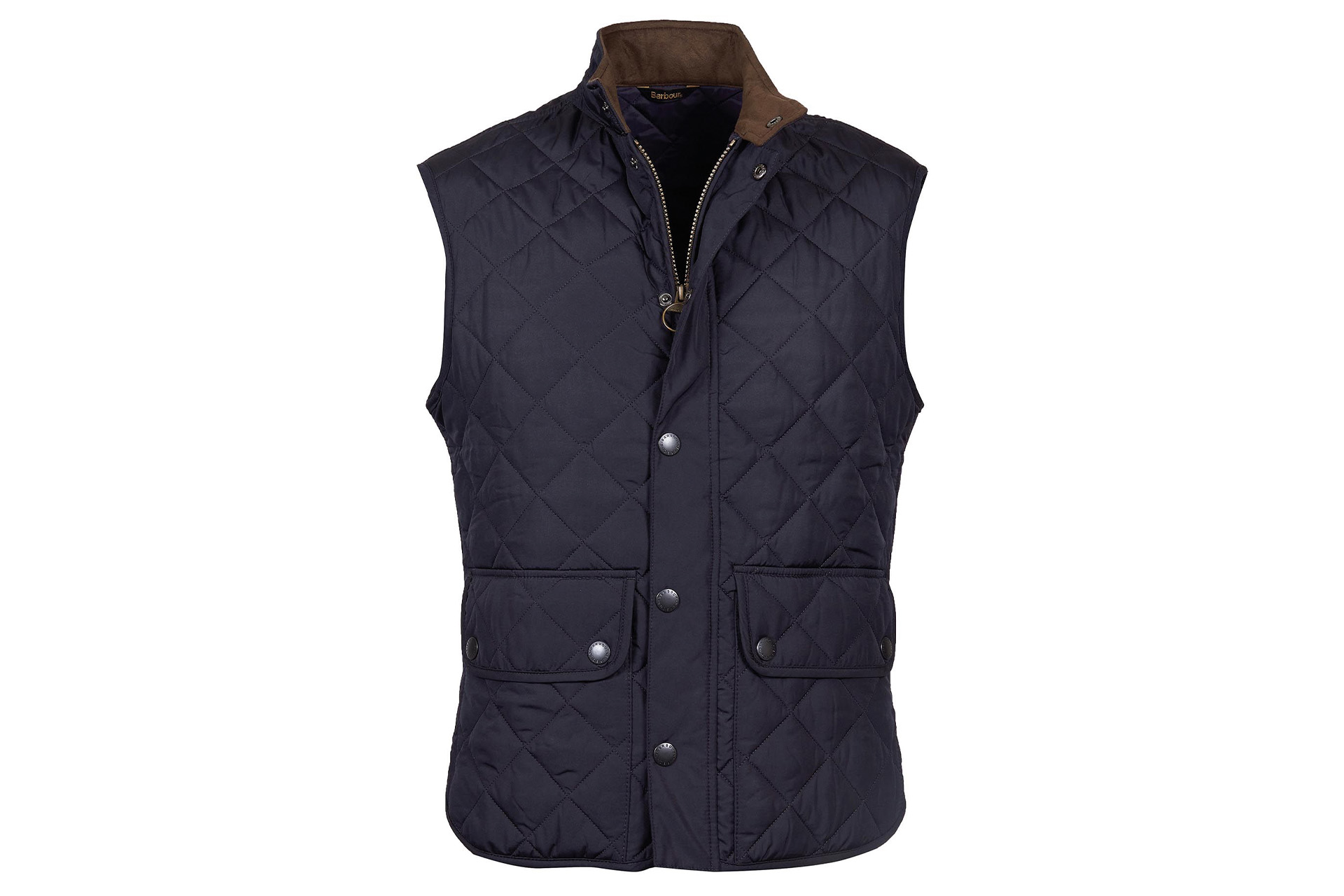 Navy quilted gilet