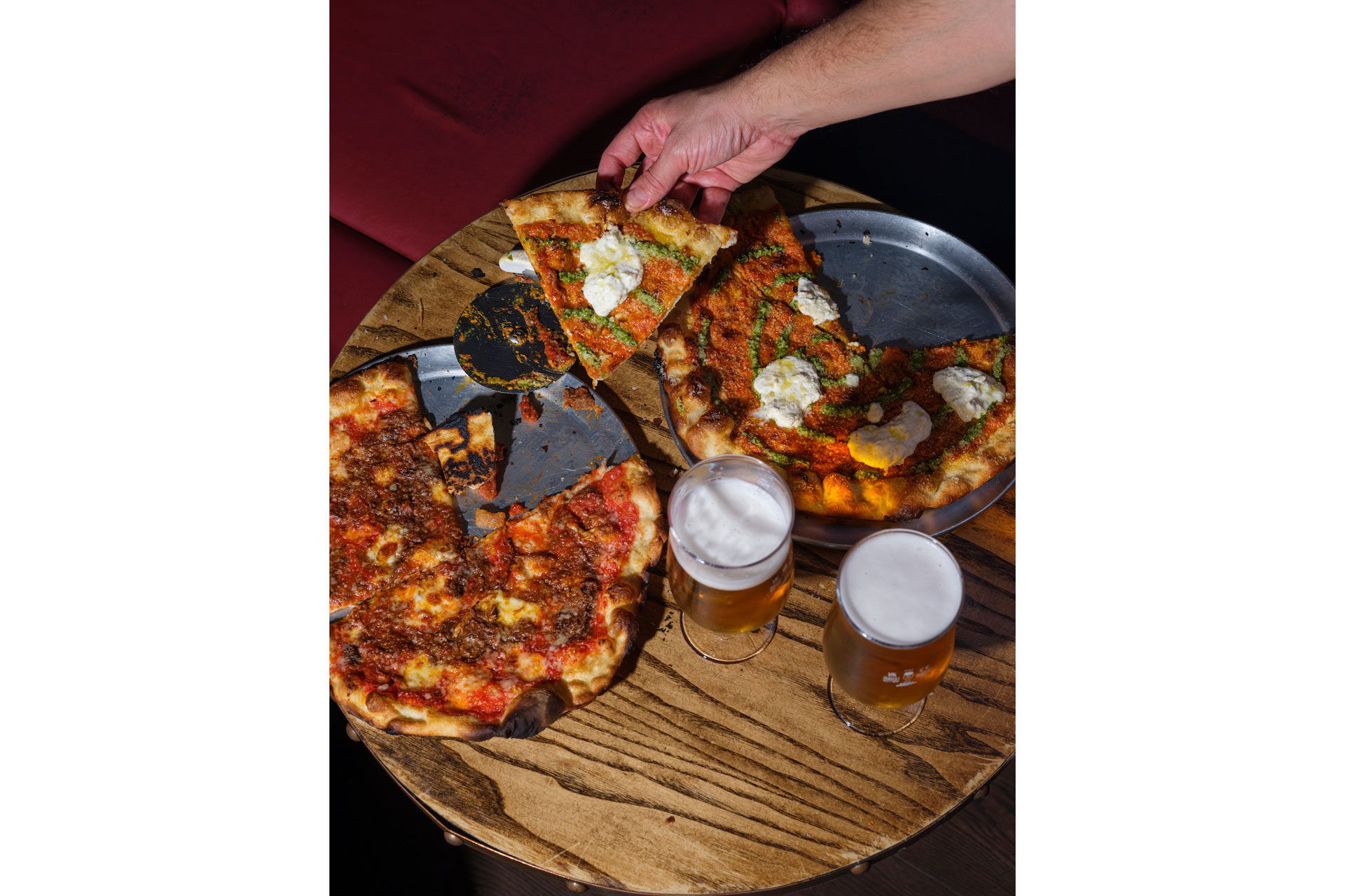 Beef ragu on pizza