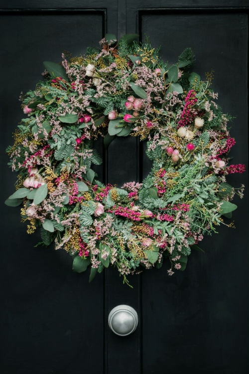 Pink pastel wreath