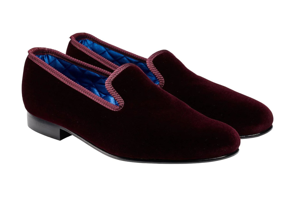 Red velvet slippers