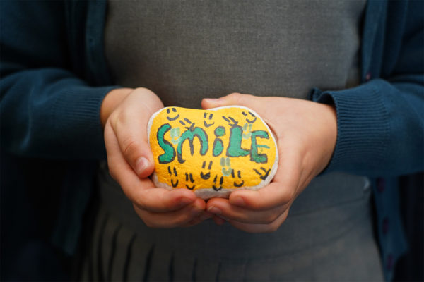 Positive message rock - smile