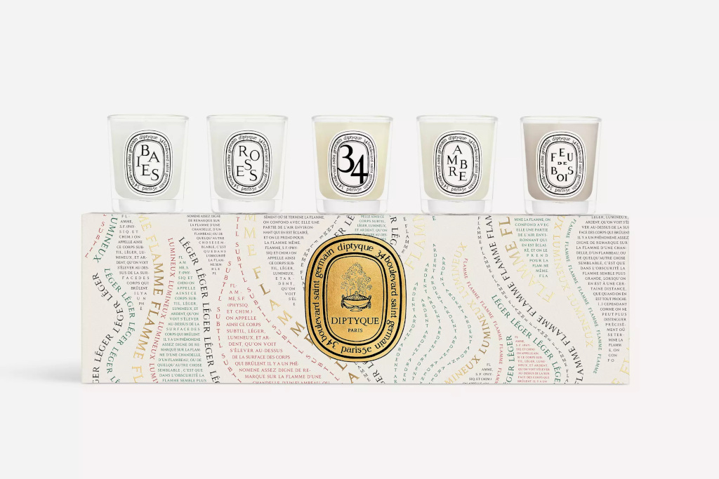 Candles lined up on box
