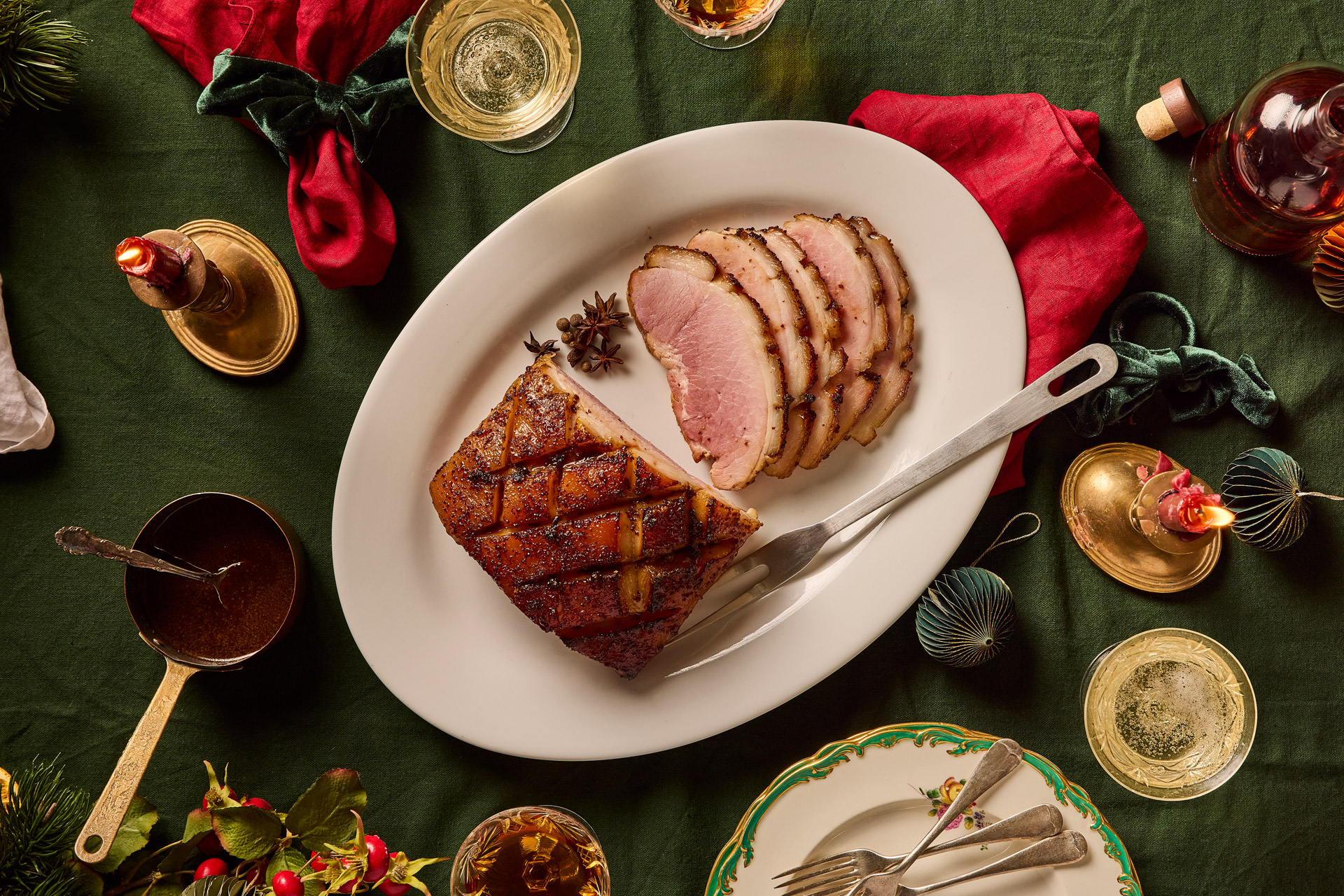 Andi Oliver’s Spiced Rum and Maple Glazed Ham