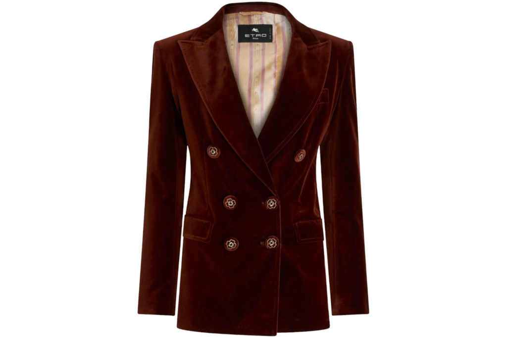 Brown velvet blazer