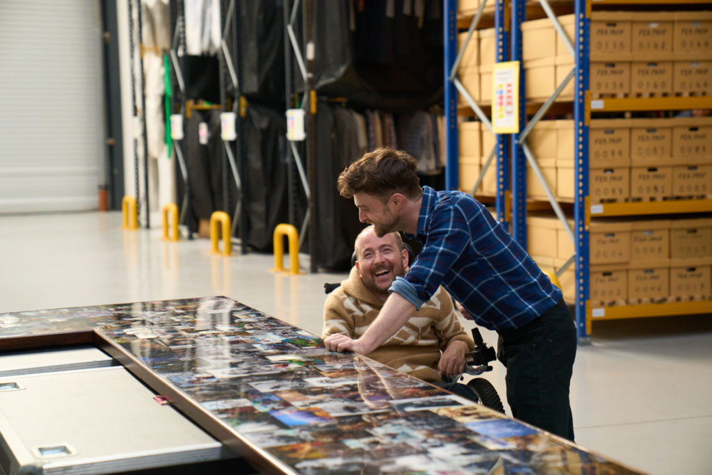 David Holmes and Daniel Radcliffe in The Boy Who Lived