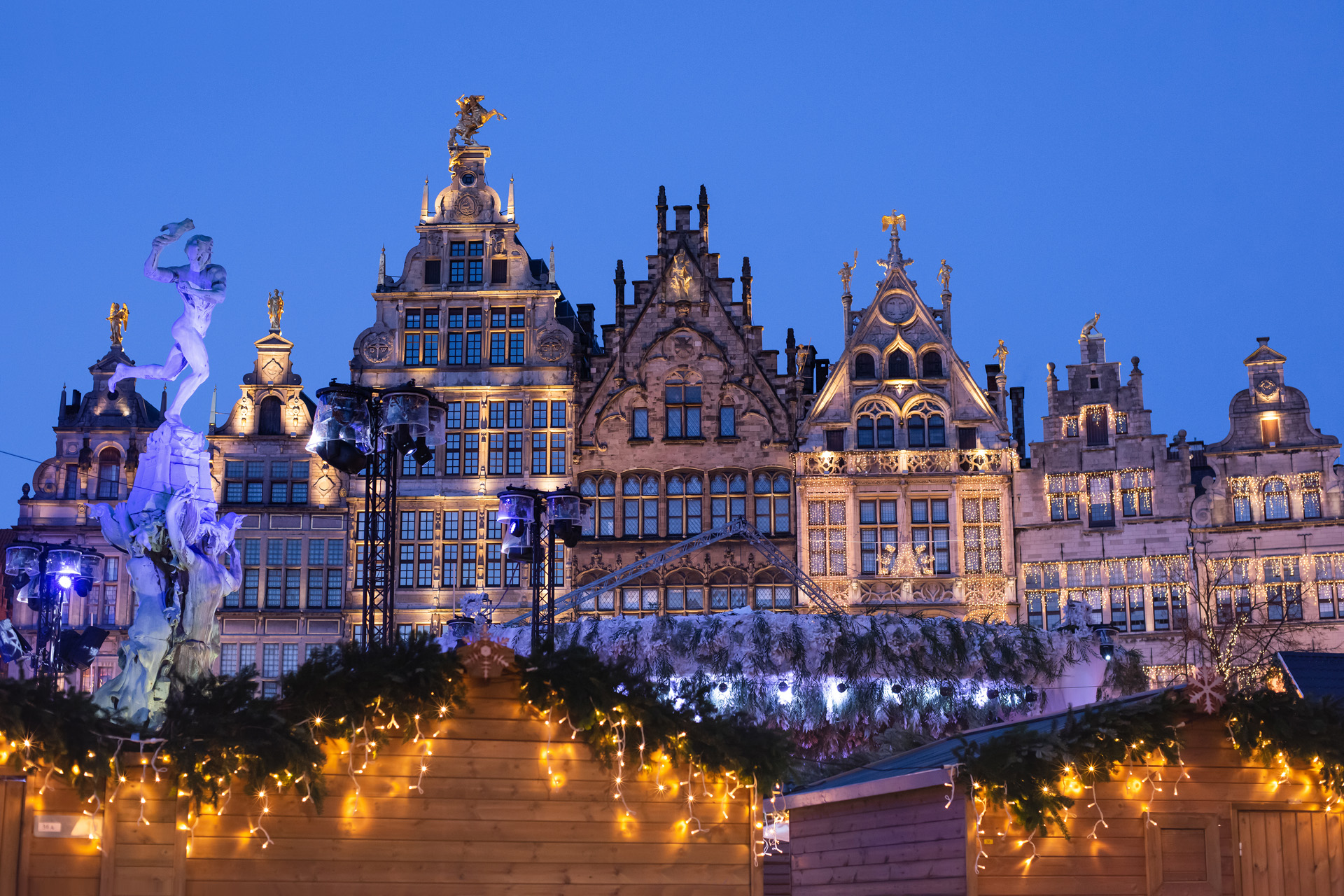 A Christmas market in Belgium