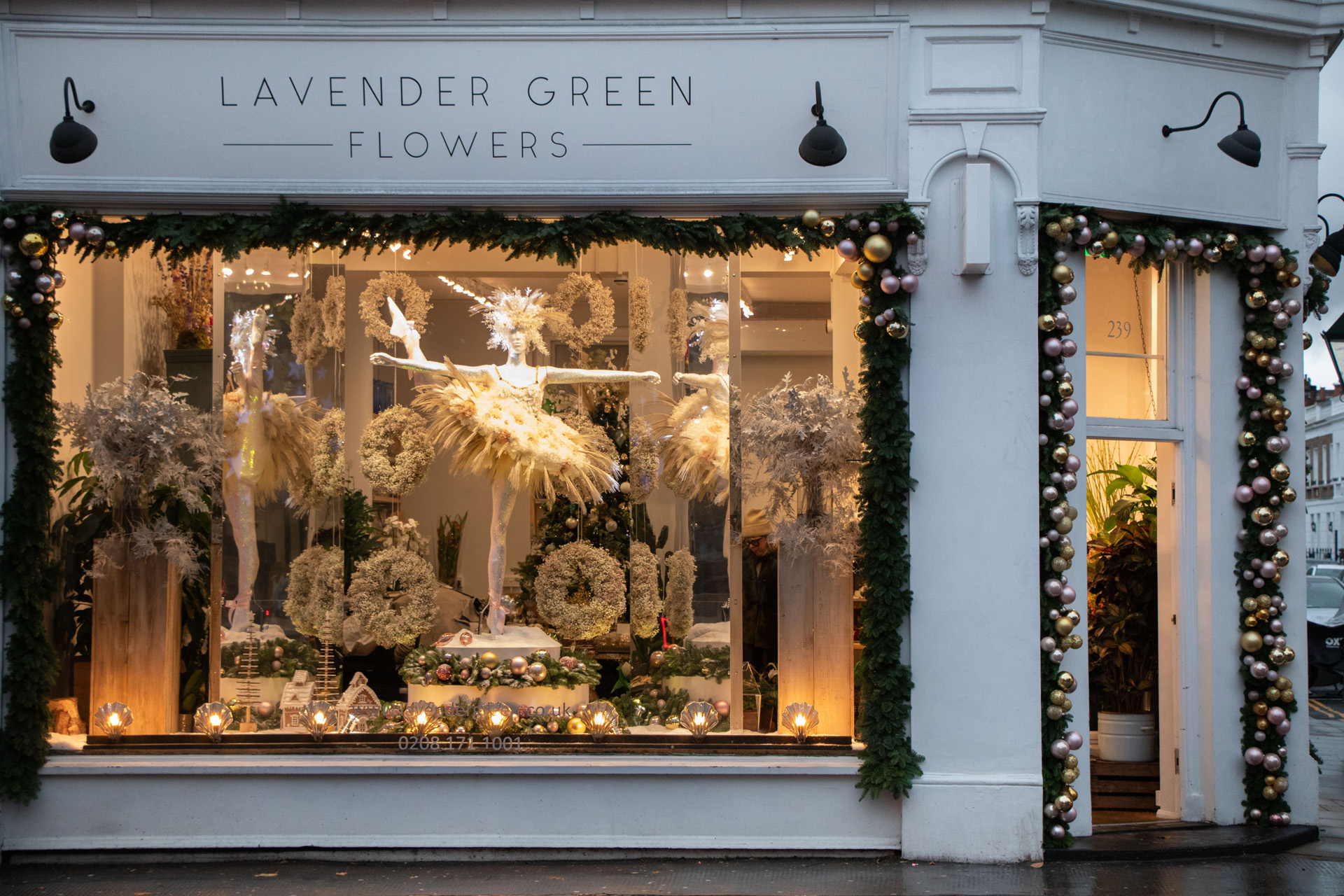 Lavender Green's Christmas window display