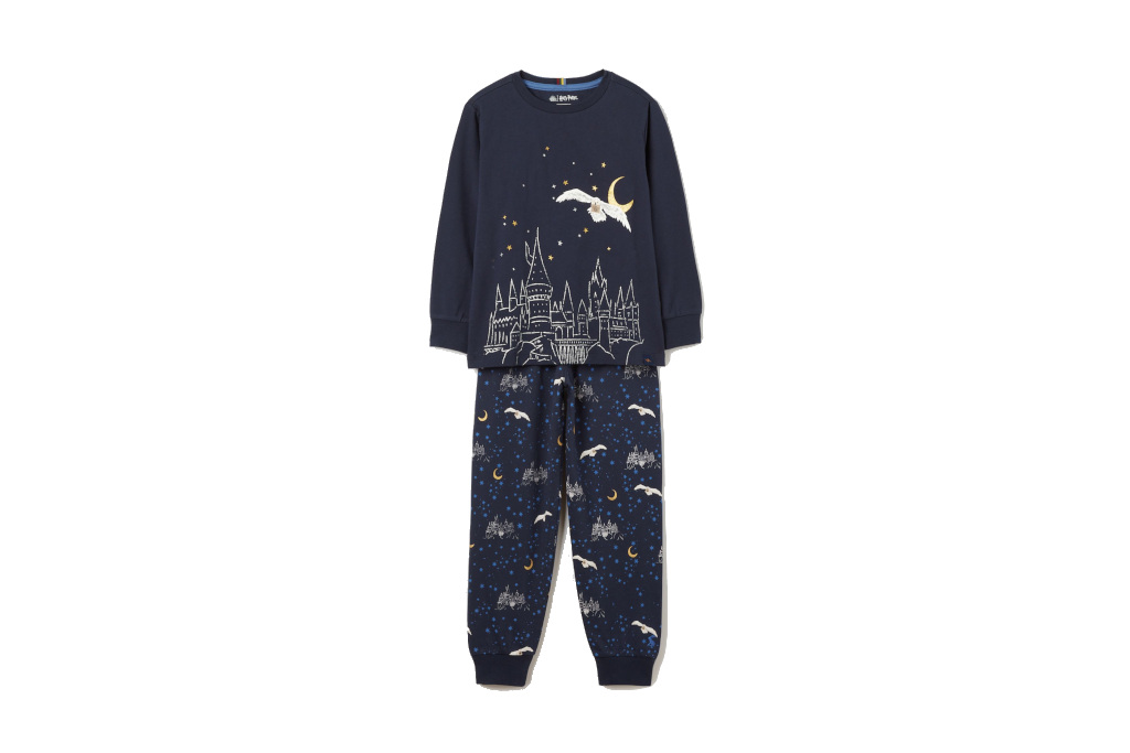 Harry Potter themed navy pyjamas
