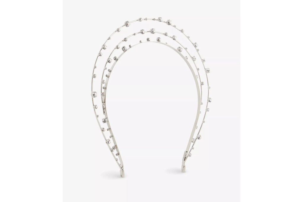 Three-tiered gemstone headband