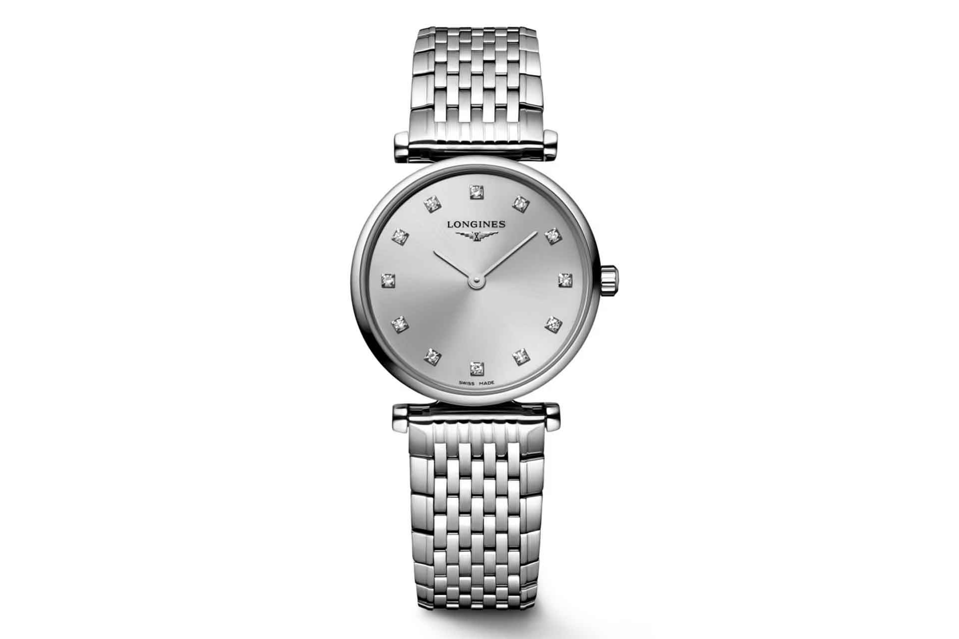 steel Longines watch