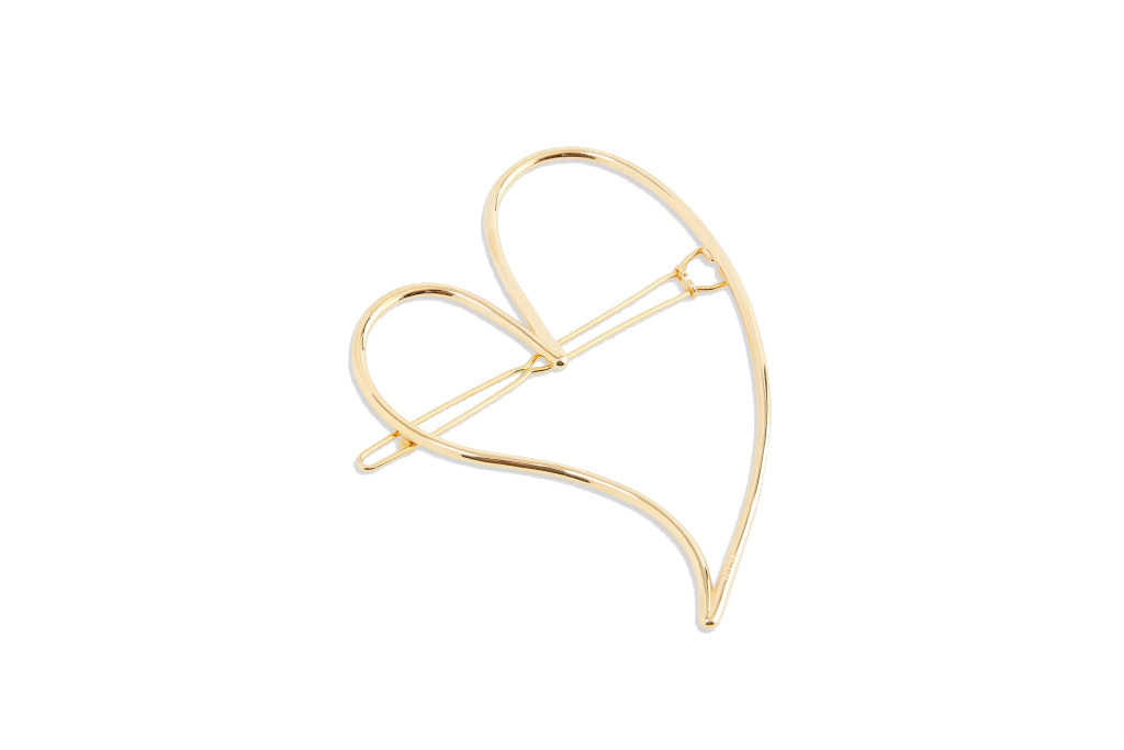 Gold heart barette
