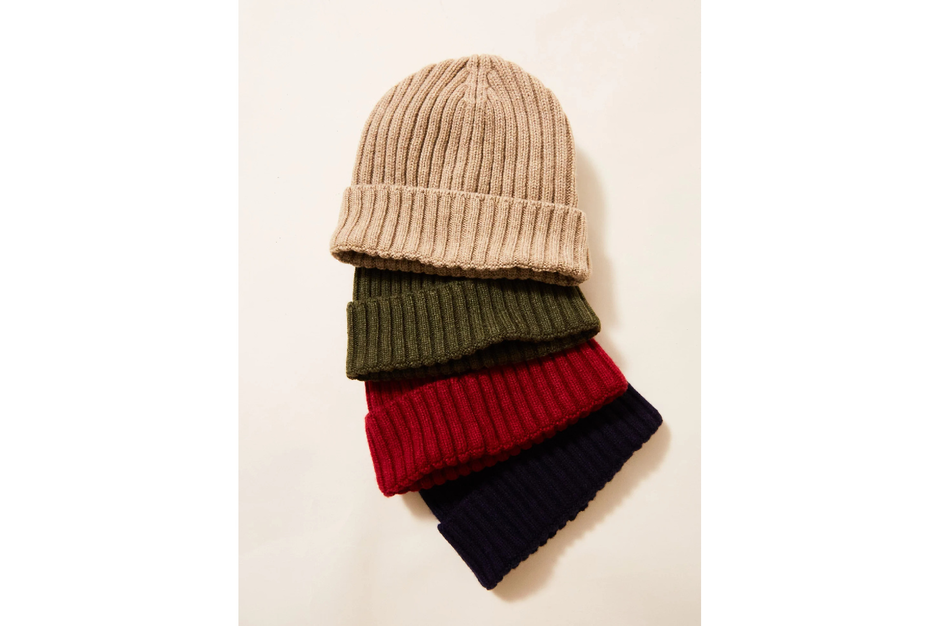 Beanie hat stacked together