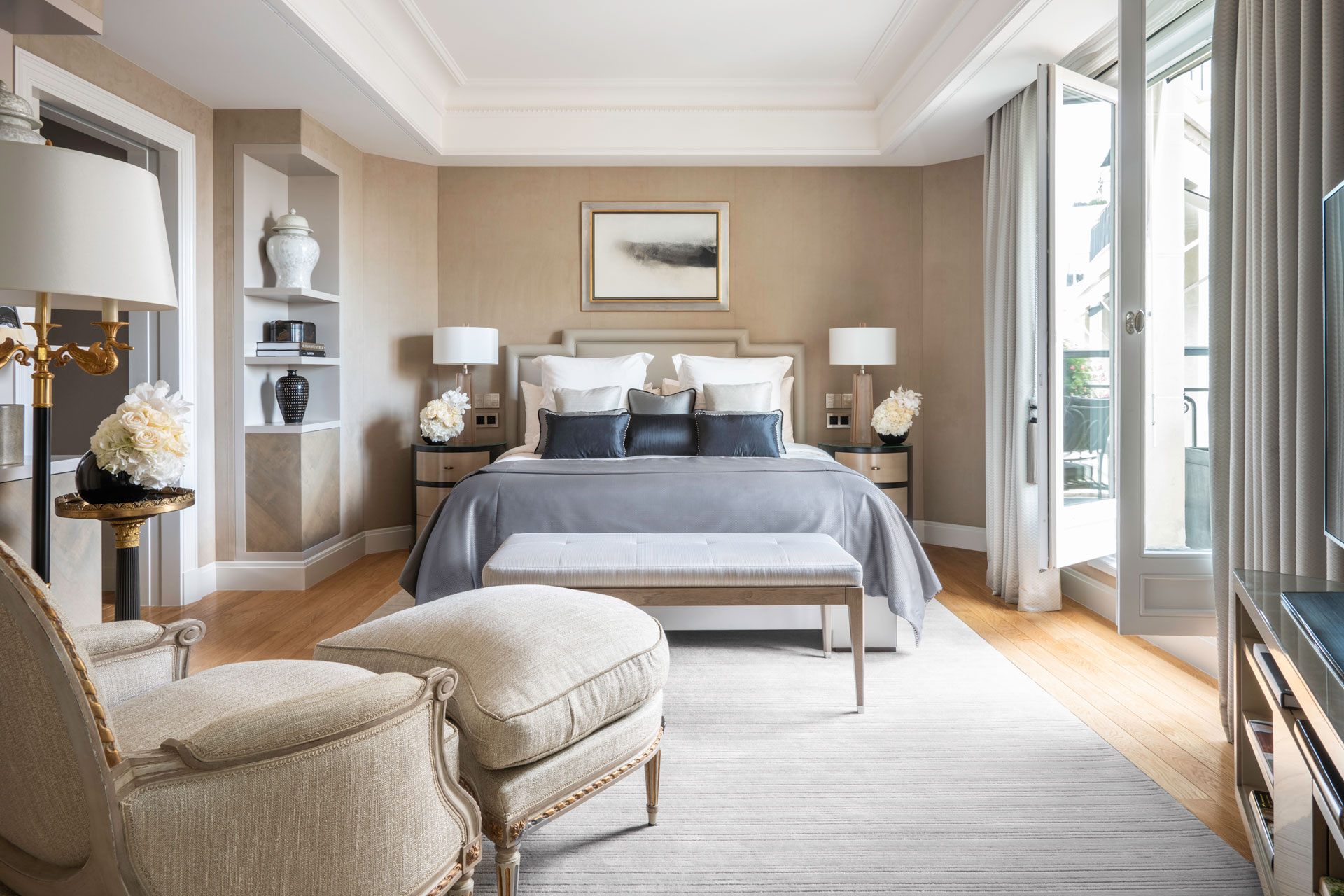 Bedroom at Four Seasons Hotel George V, Paris