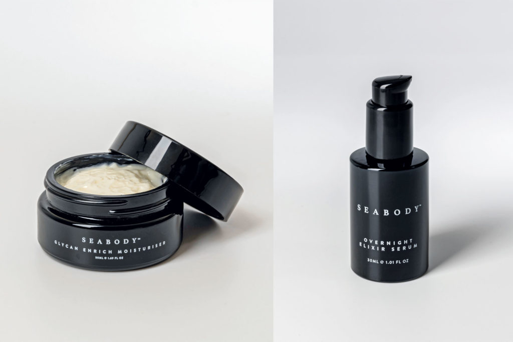 Seabody products, moisturisers