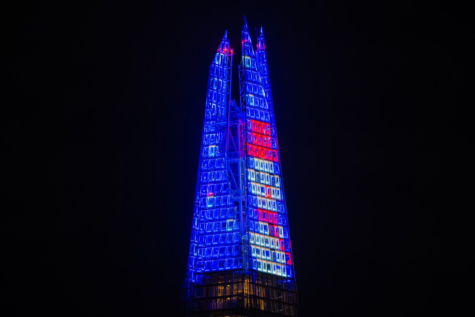 The Shard's Christmas display
