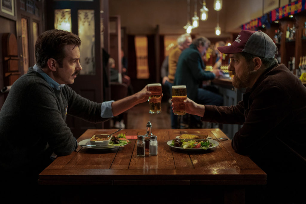 Jason Sudeikis and Brendan Hunt in Ted Lasso