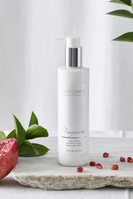 White bottle of hand cream