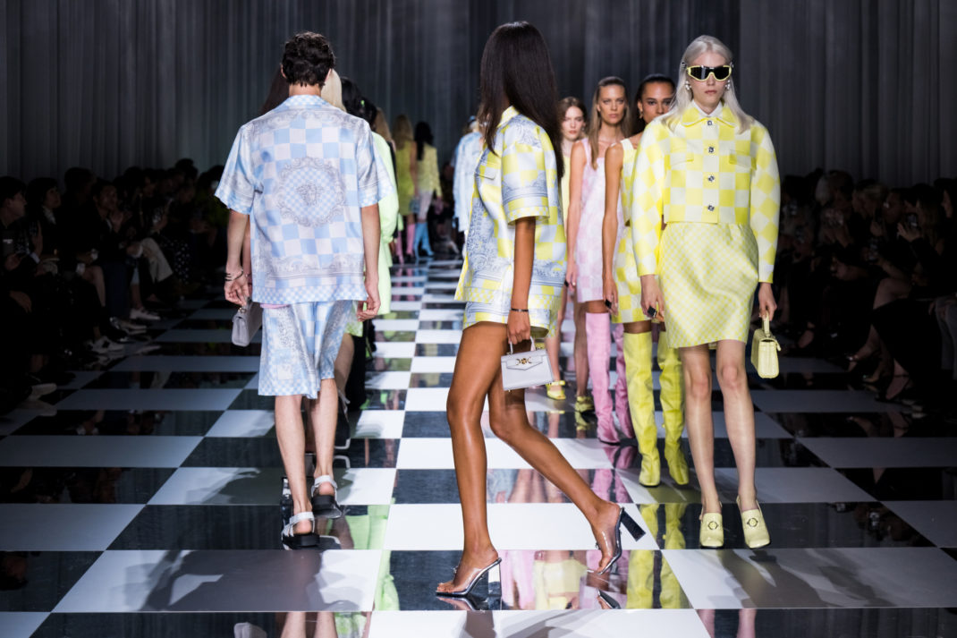 Models on runway