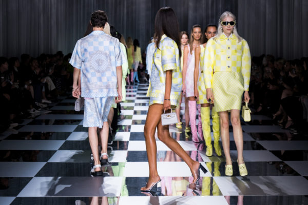 Models on runway