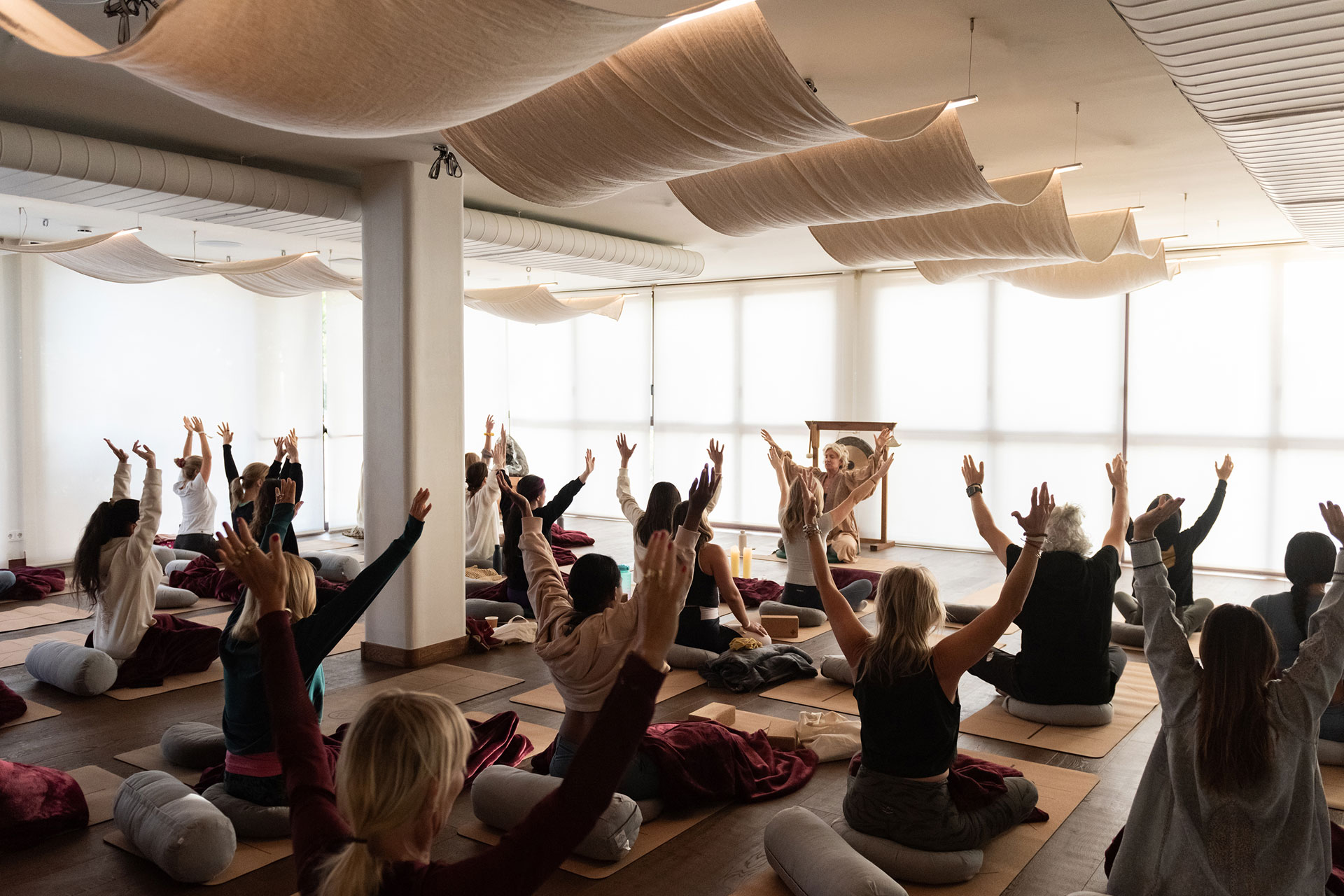 Yoga class at the Alma Festival