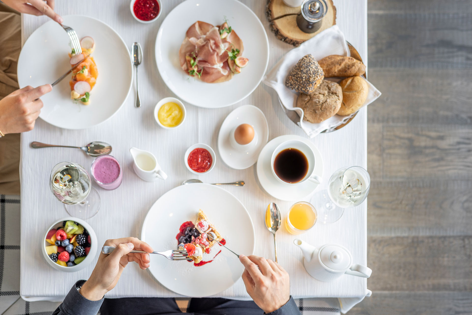 Breakfast spread at My Arbor