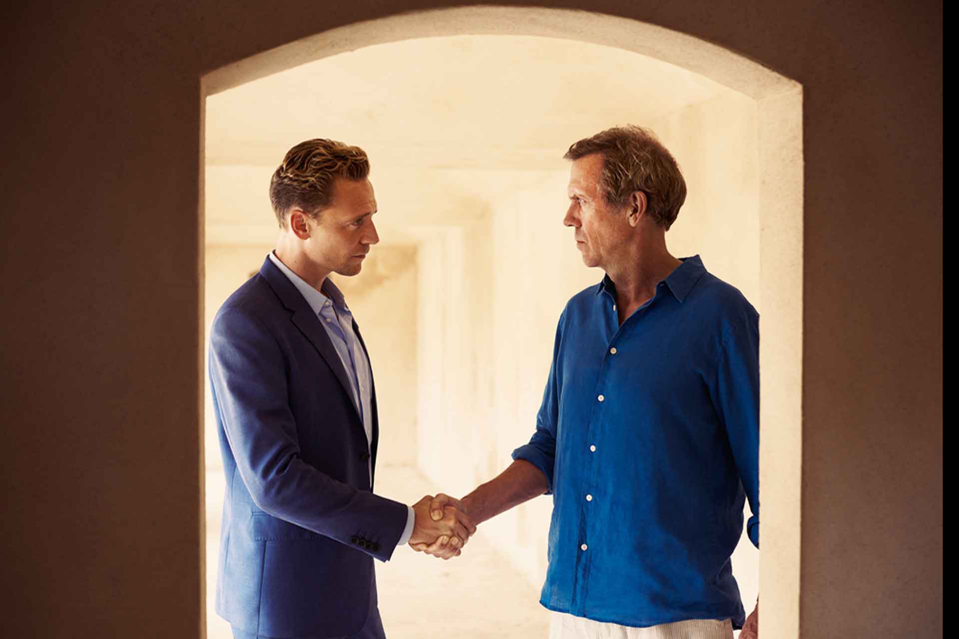 Tom Hiddleston and Hugh Laurie in The Night Manager