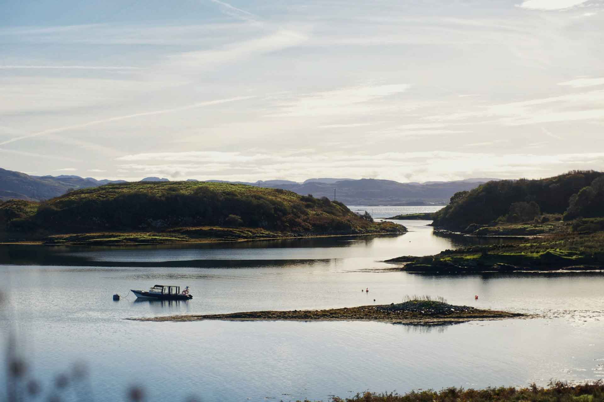 Views of the island from a cabin at WildLuing