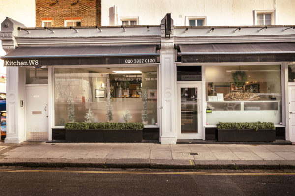 Kitchen W8's exteriors – it consists of two doors and large white windows