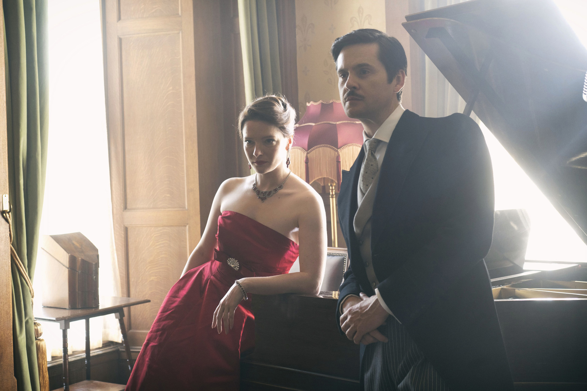 Morfydd Clark and Tom Riley in Murder is Easy, coming soon to BBC One and iPlayer