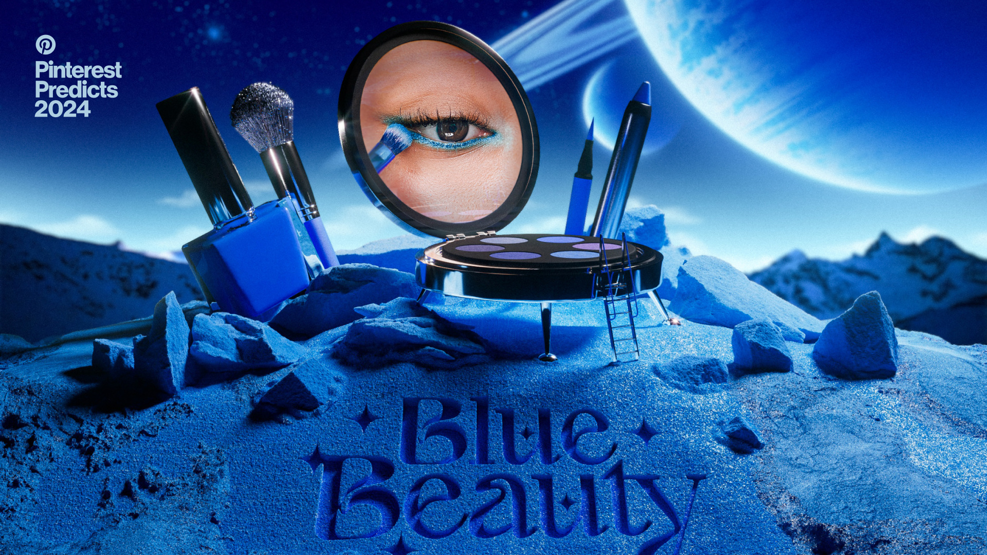 Blue makeup