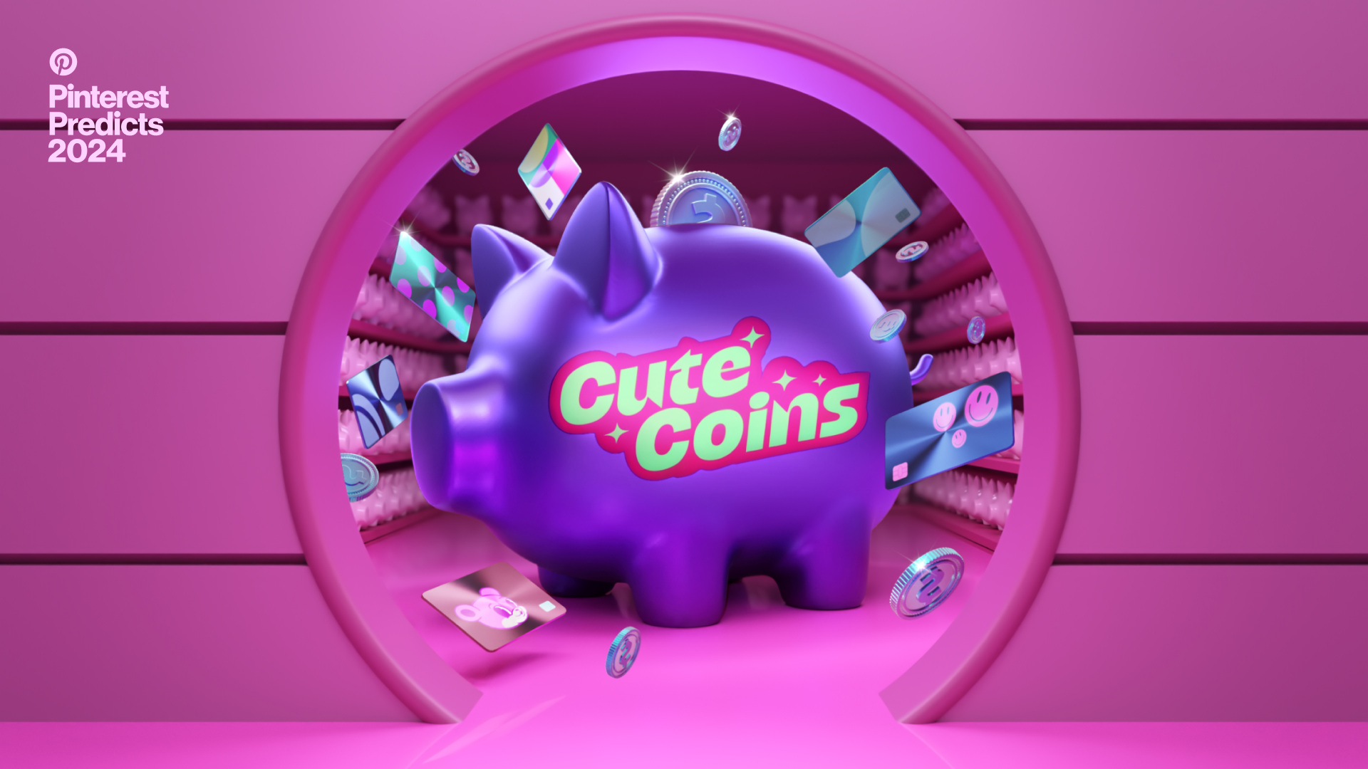 Purple piggy bank