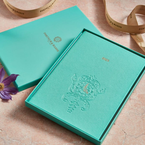 Blue book in blue box