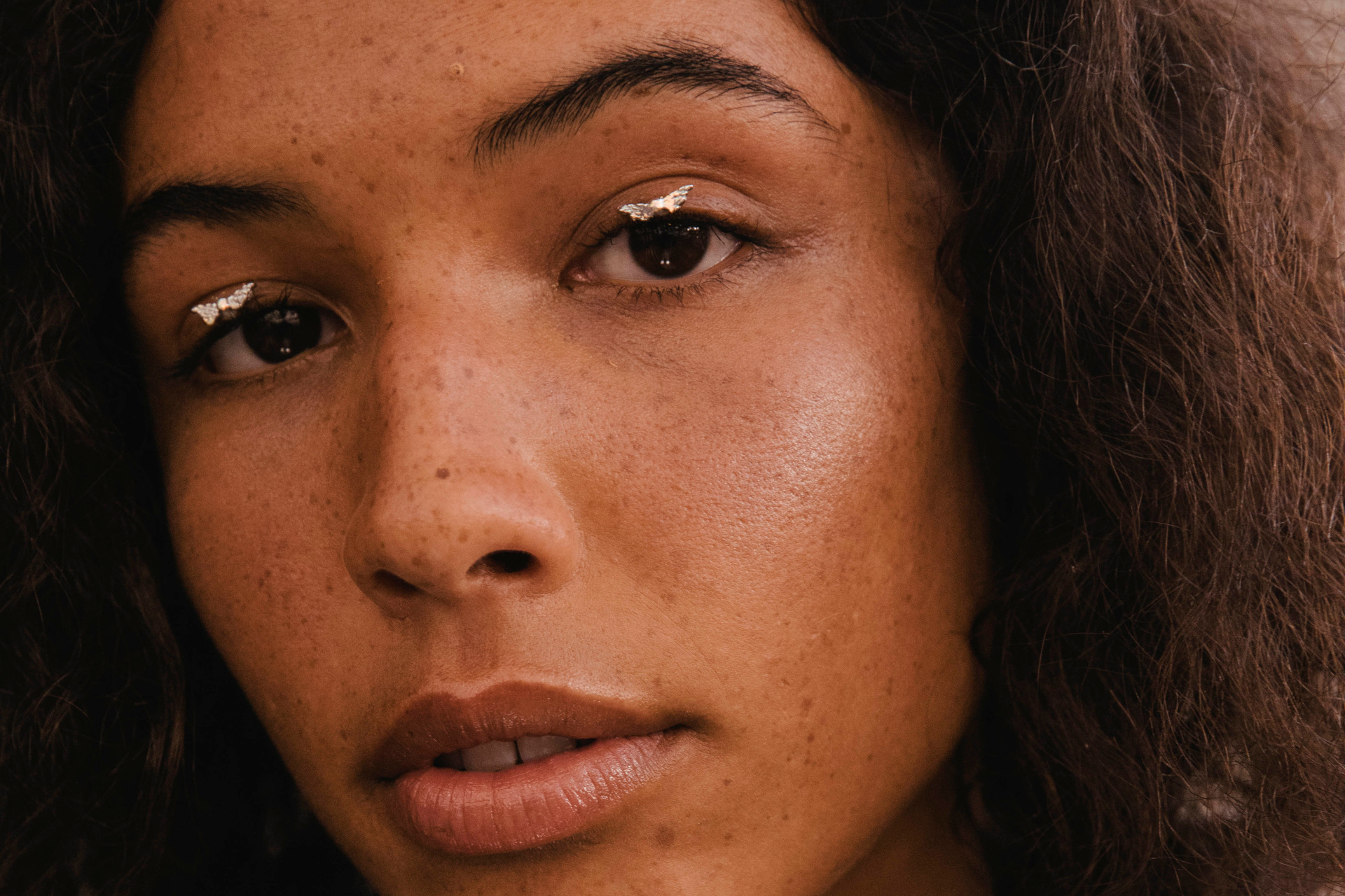 Close up of woman's face