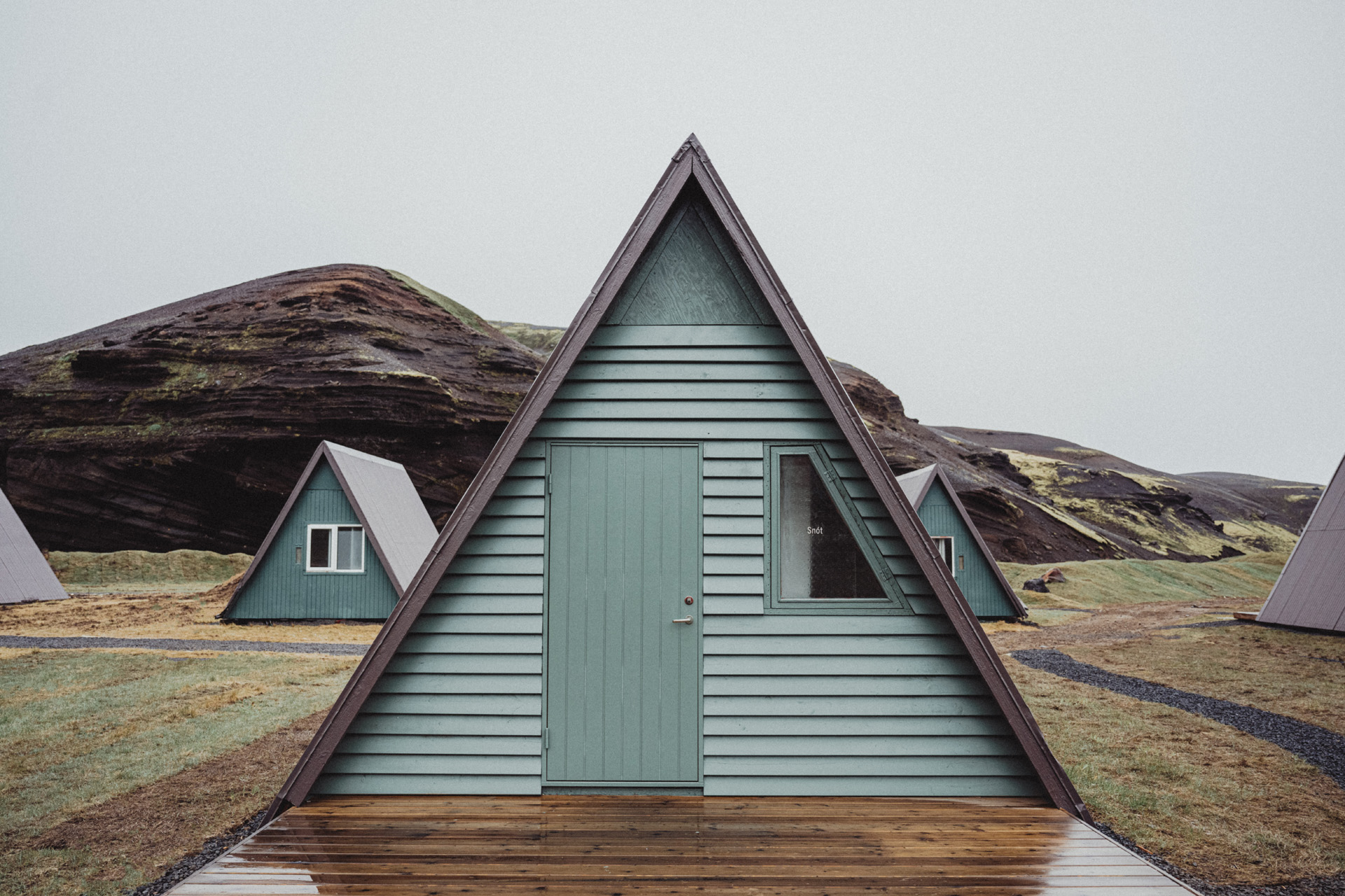 A-frame huts