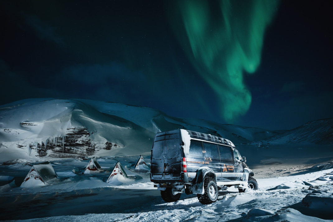 The Northern Lights at Highland Base Kerlingarfjöll