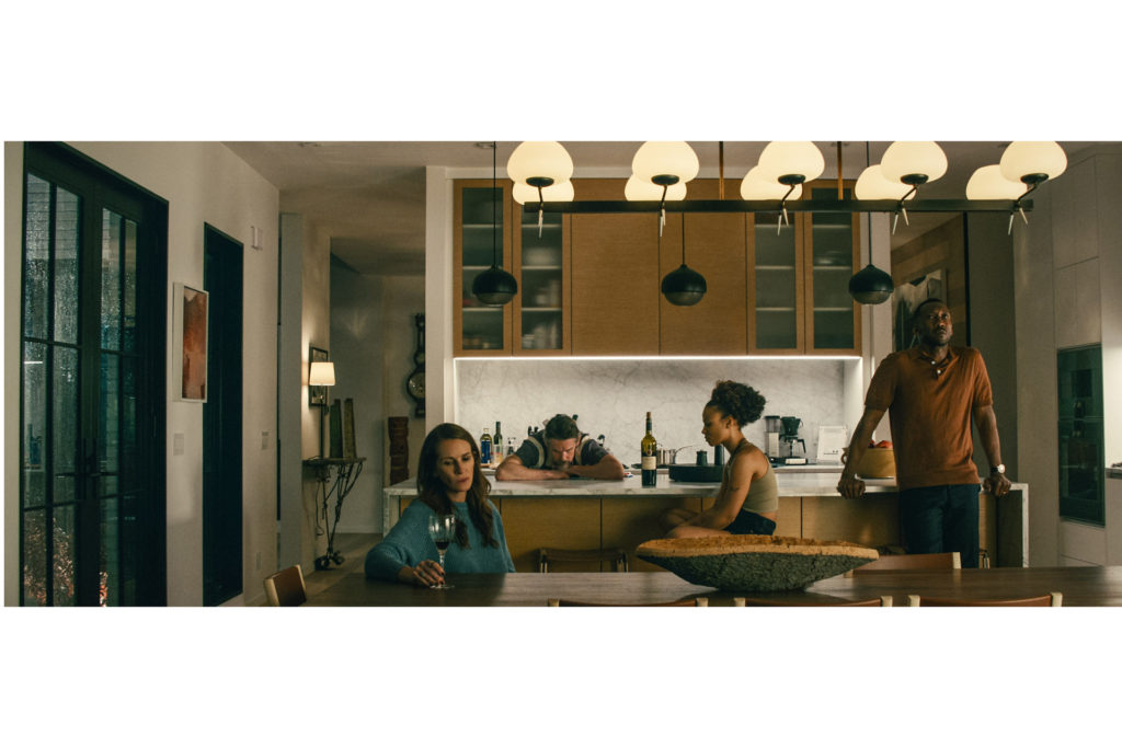 Julia Roberts as Amanda, Ethan Hawke as Clay, Myha’la as Ruth and Mahershala Ali as G.H.