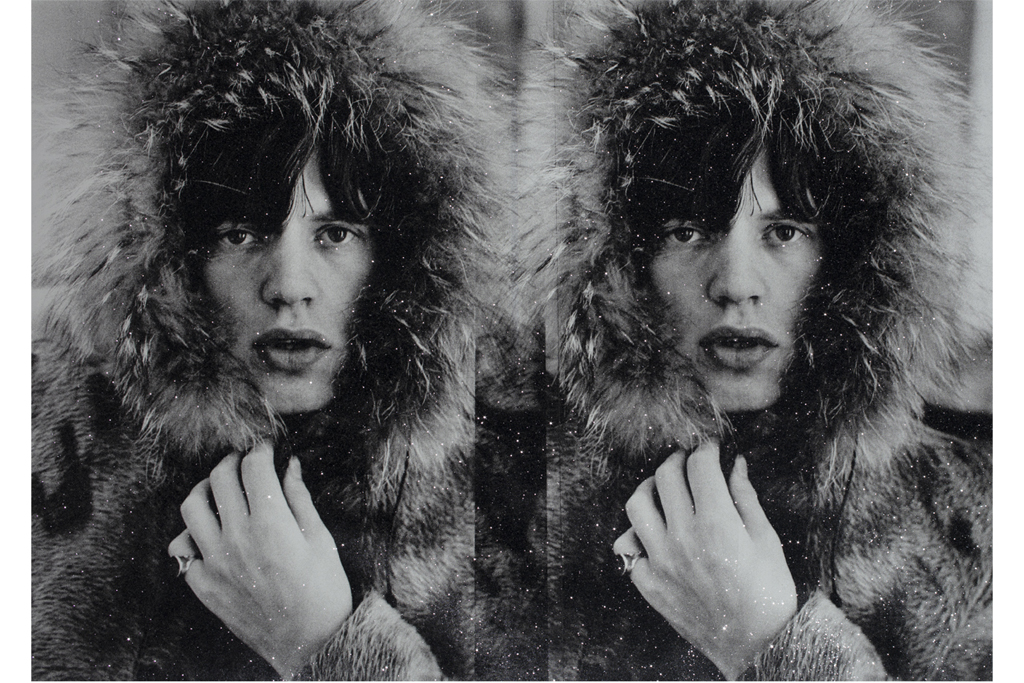 Mick Jagger Diptych (Love White) 2023. Russell Young