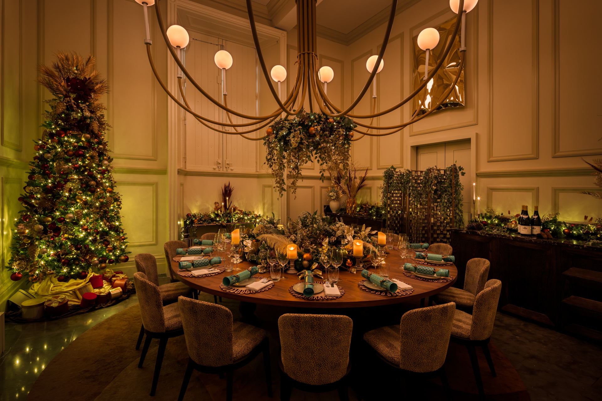 Christmas private dining room