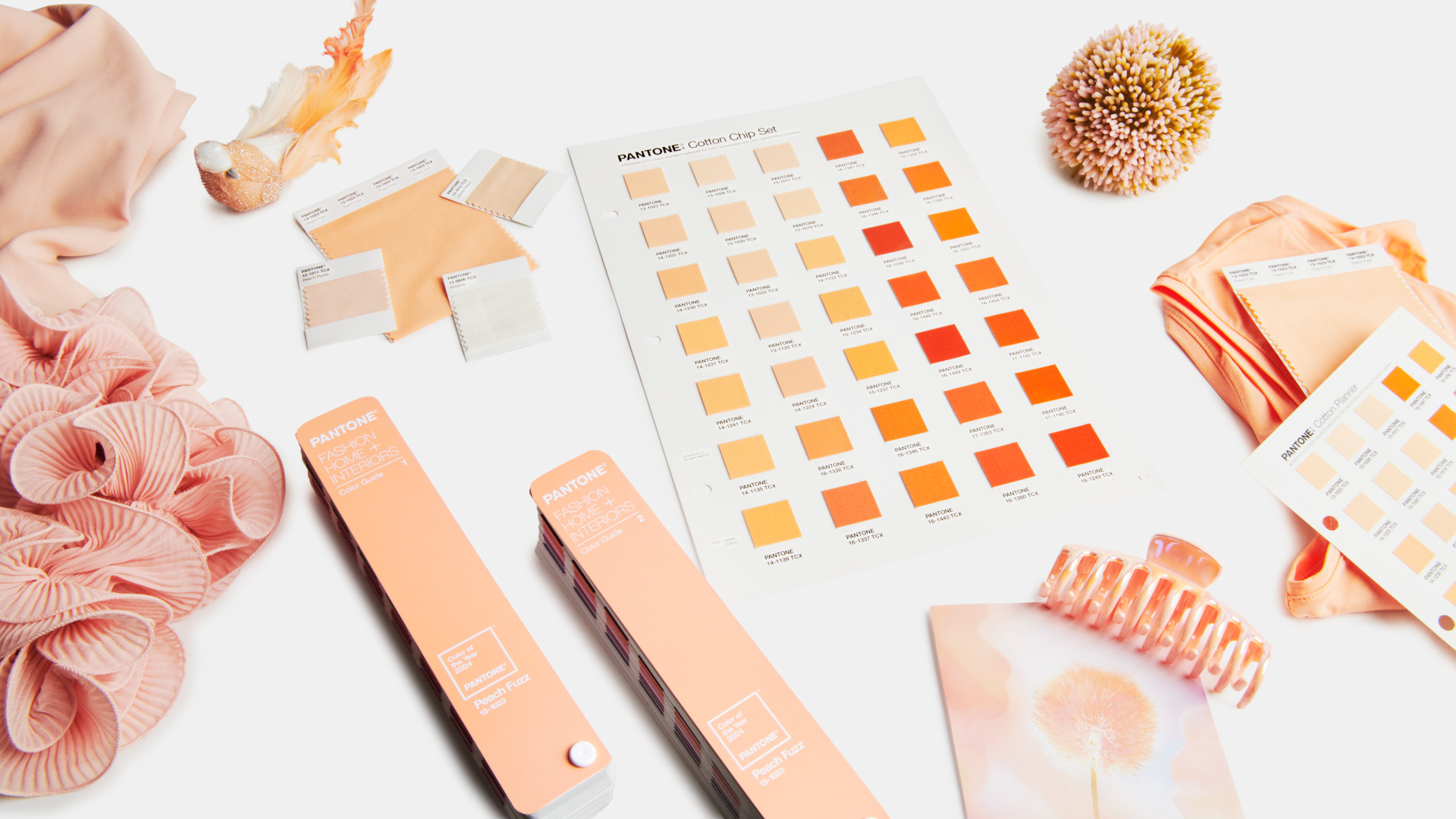 Colour swatches and peach coloured items | Pantone Colour Of The Year 2024