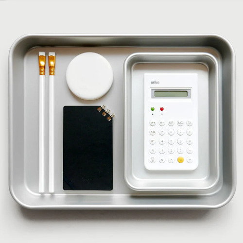 Stationery set in silver tray