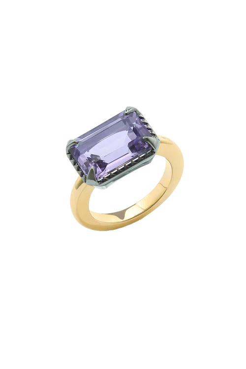Ring with purple stone