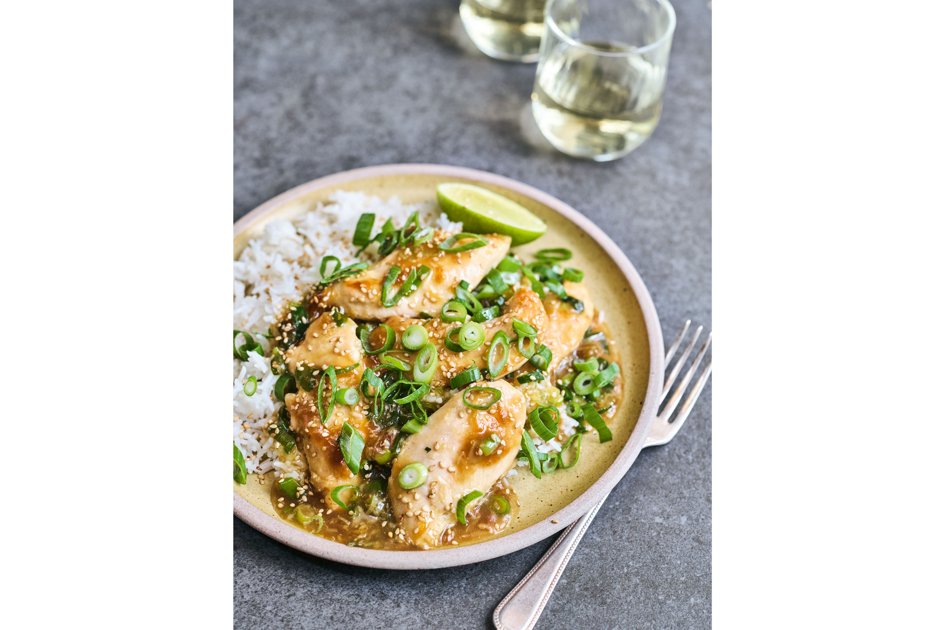 Saucy spring onion chicken