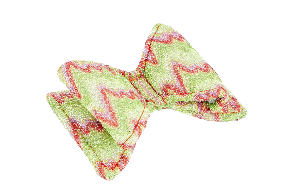 Multi-coloured bow hair clip