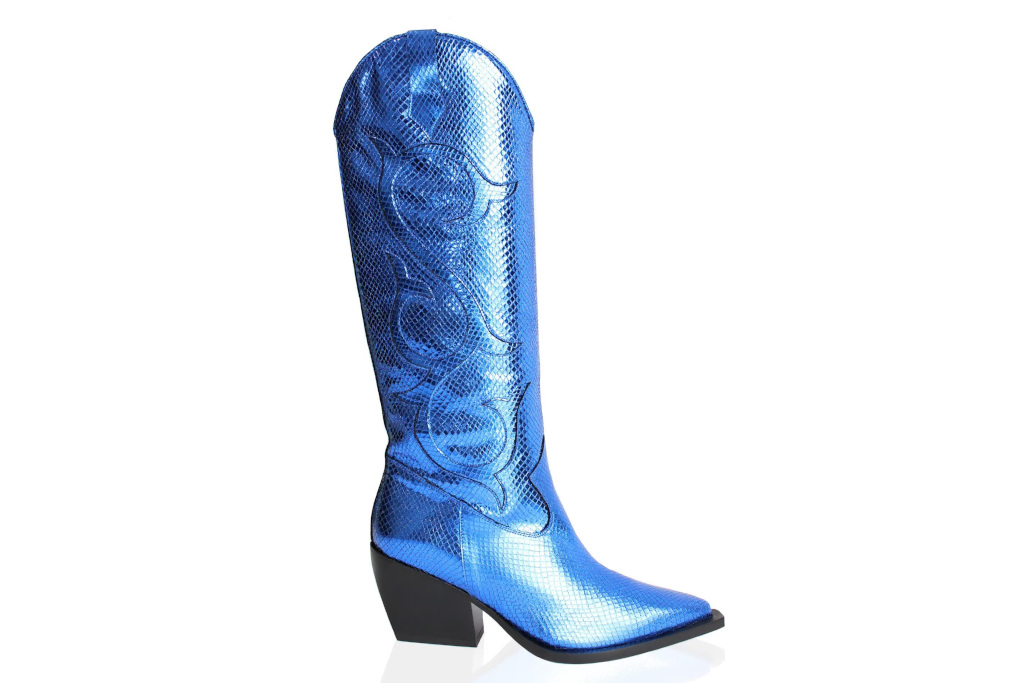 Blue cowboy boot