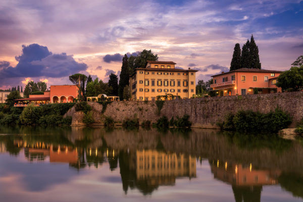Arno view at sunset