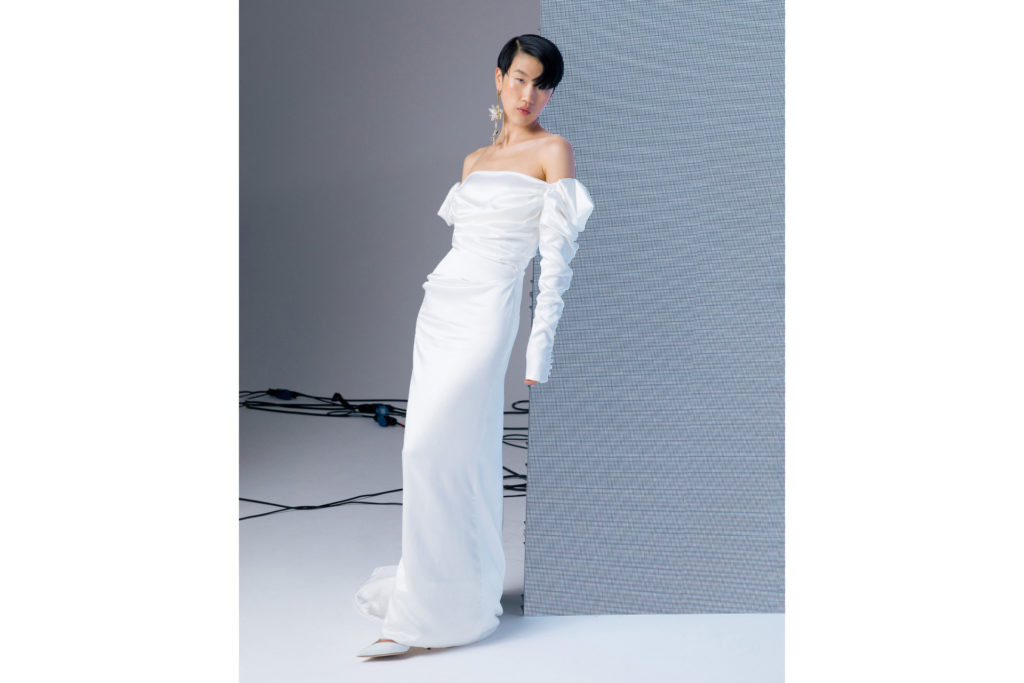 Woman in white dress