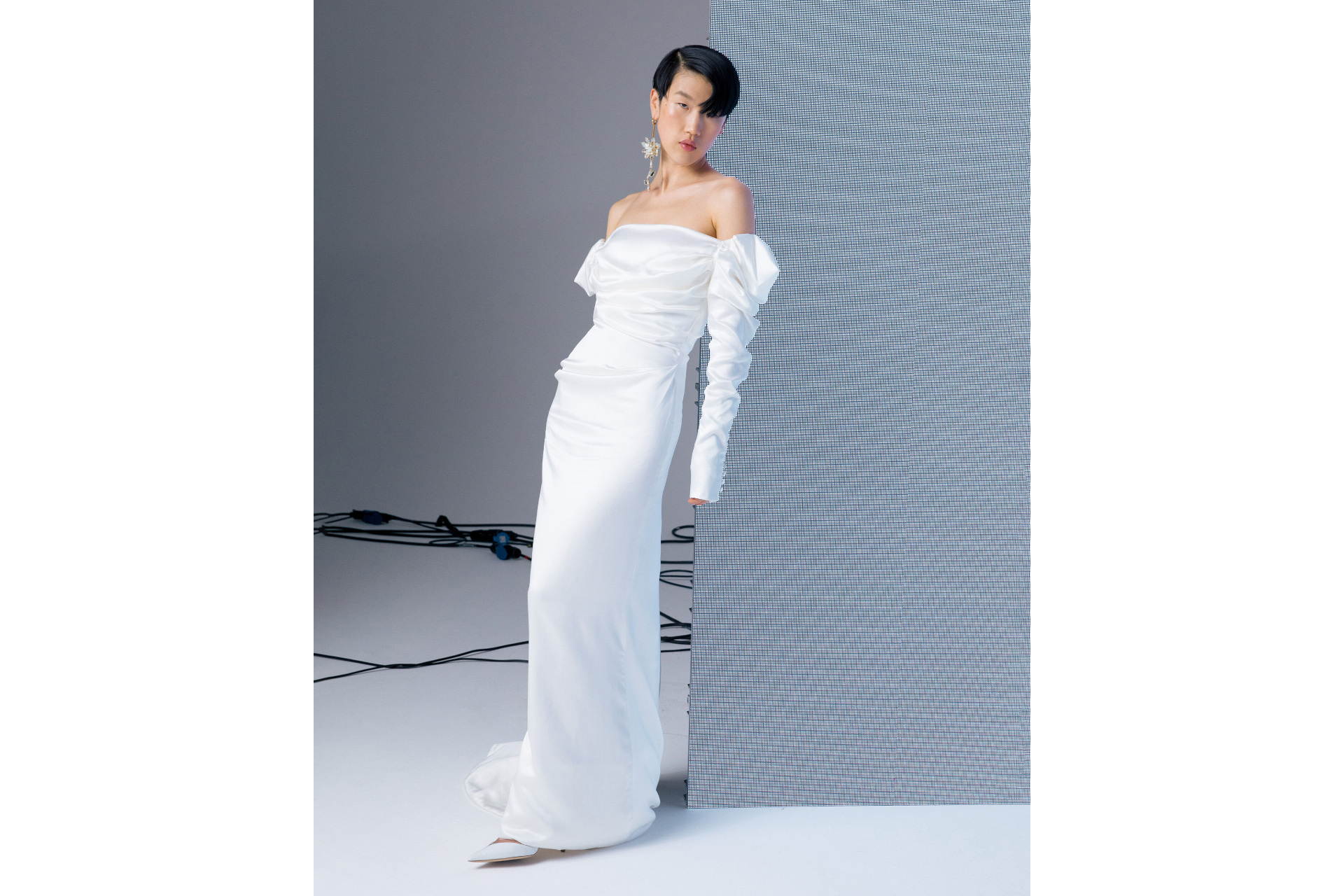 Woman in white dress