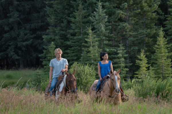 Noah LaLonde as Cole and Nikki Rodriguez as Jackie in episode 110 of My Life with the Walter Boys